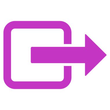 Çıkış kapı düz vektör simgesi