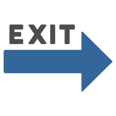 Çıkış ok düz vektör simgesi