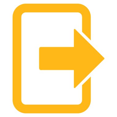 Çıkış kapı düz vektör simgesi