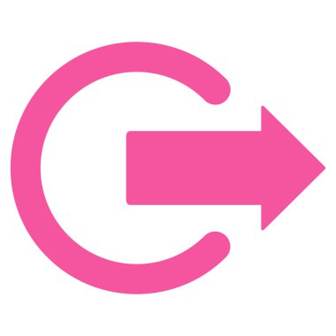 Oturum kapatma düz vektör simgesi