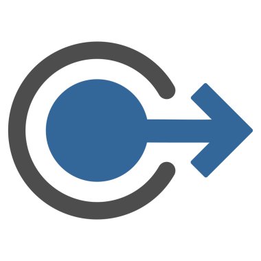 Oturum kapatma düz vektör simgesi