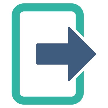 Çıkış kapı düz vektör simgesi