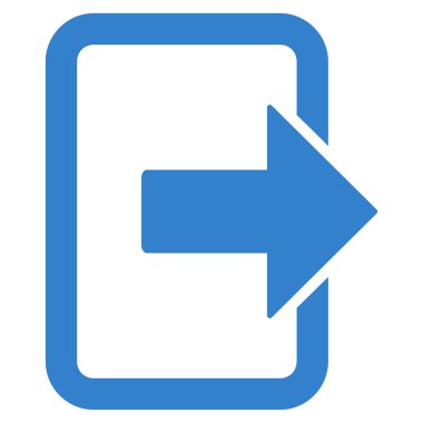 Çıkış kapı düz vektör simgesi