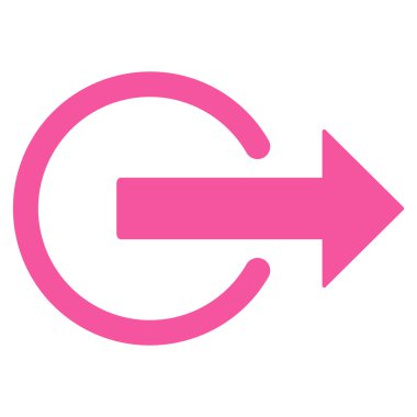 Oturum kapatma düz vektör simgesi