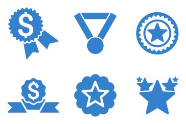 Ödül düz vektör simgeler