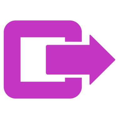 Çıkış kapı düz vektör simgesi