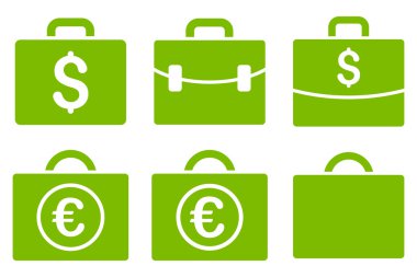 İş büyük düz vektör simgeler