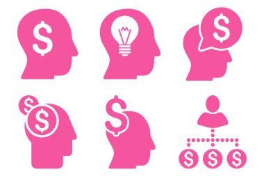 İş adamı fikri düz vektör simgeler