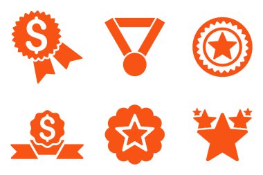Ödül düz vektör simgeler