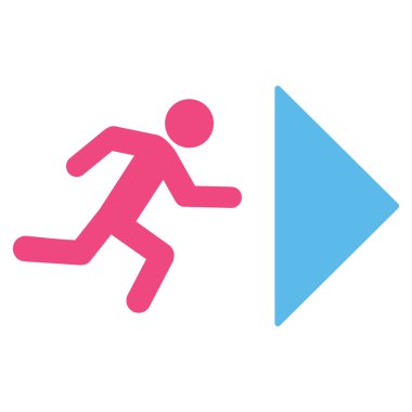 Çıkış yönünde düz vektör simgesi