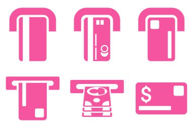 Ödeme Terminal düz vektör simgeler