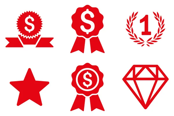 Award Flat Vector Icons — Stock Vector