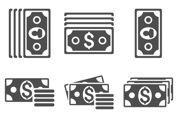 Banknoty z płaskim wektor ikony — Wektor stockowy