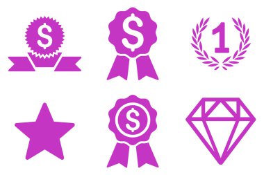 Ödülü düz vektör simgeler