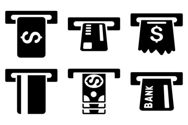 Kutu düz vektör simgeler ödemek