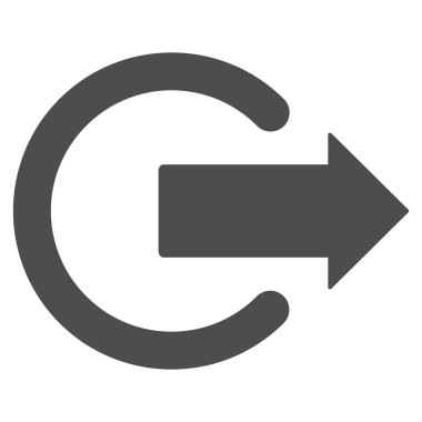 Oturum kapatma düz vektör simgesi