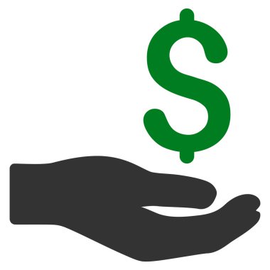 Bağış düz vektör simgesi