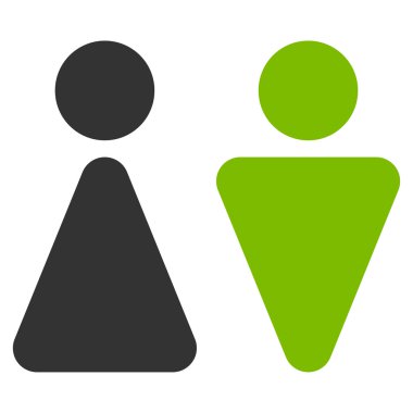 WC kişi düz vektör simgesi