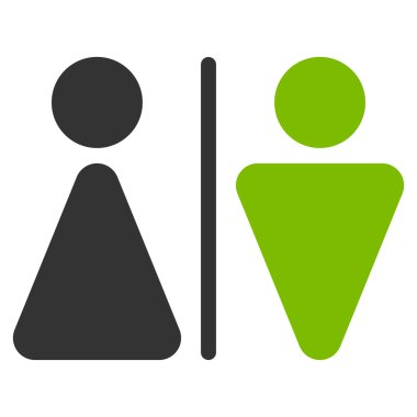 WC kişi düz vektör simgesi