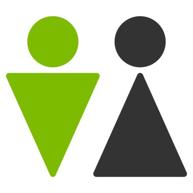 WC kişi düz vektör simgesi