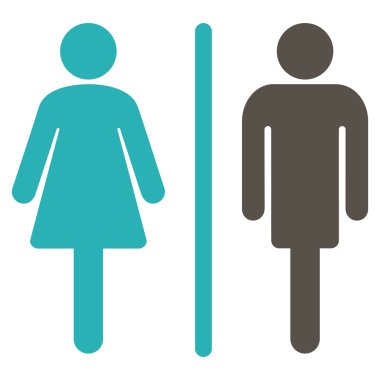 WC kişi düz vektör simgesi