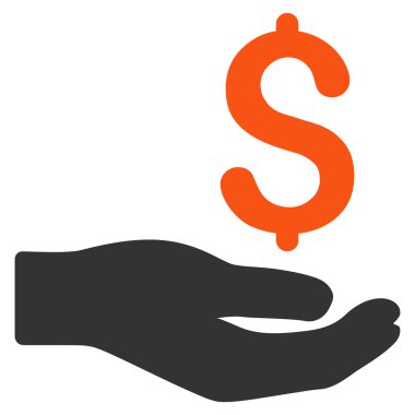 Bağış düz vektör simgesi