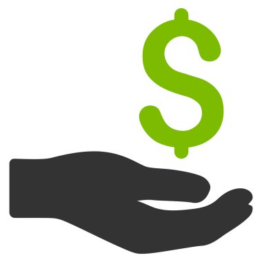 Bağış düz vektör simgesi