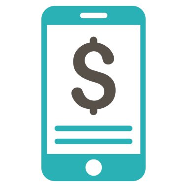 mobil bankacılık düz vektör simgesi