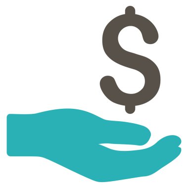 Bağış düz vektör simgesi