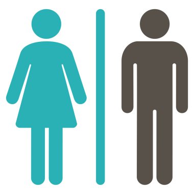 WC kişi düz vektör simgesi