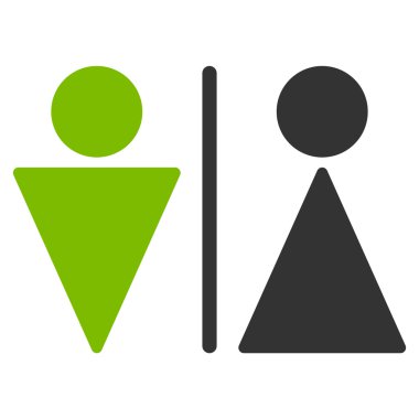 WC kişi düz vektör simgesi