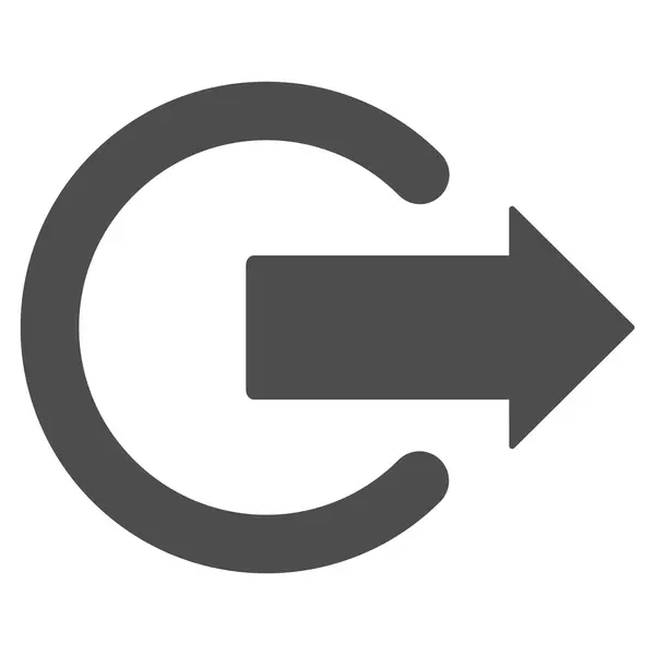 Logga ut platt vektor symbol — Stock vektor