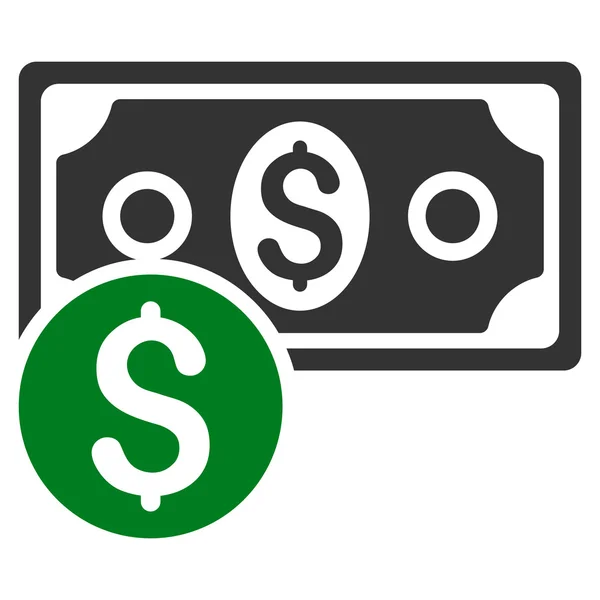 Dolar gotówki ikona płaski wektor — Wektor stockowy
