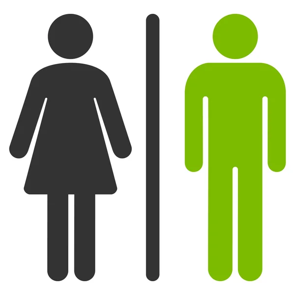 Wc personen flache vektorsymbol — Stockvektor