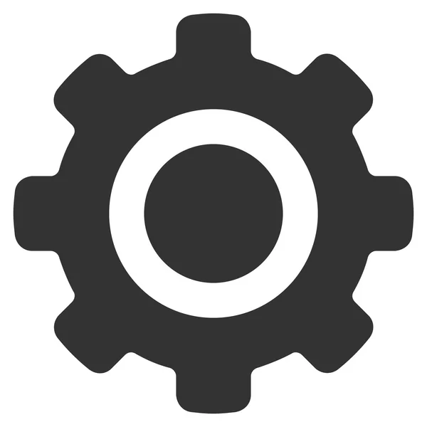 Getriebe flach Glyphen-Symbol — Stockfoto