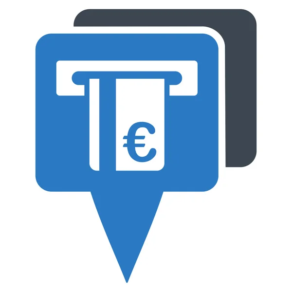 Euro Atm Pointers platte Glyph pictogram — Stockfoto