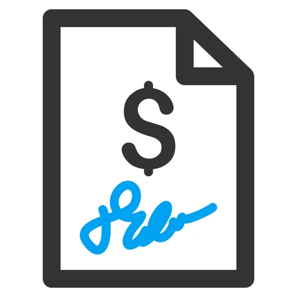 Invoice Page Flat Glyph Icon — Stock Photo, Image