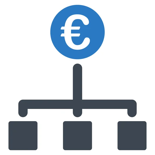 Euro Cash Flow platte Glyph pictogram — Stockfoto