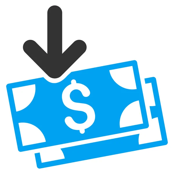 Krijg bankbiljetten Flat Glyph pictogram — Stockfoto