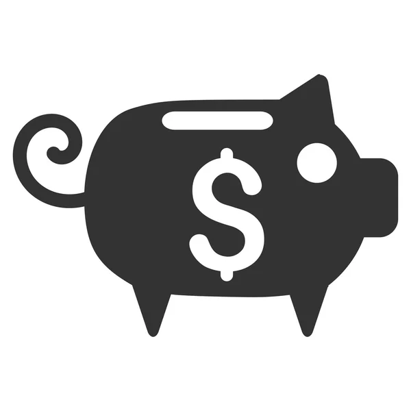 Piggy Bank Flat Glyph Icon — Stock Photo, Image