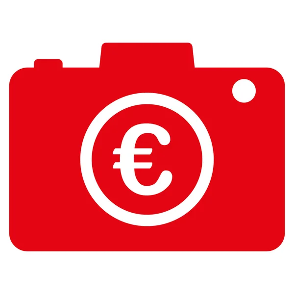 Platte Glyph fotopictogram euro — Stockfoto