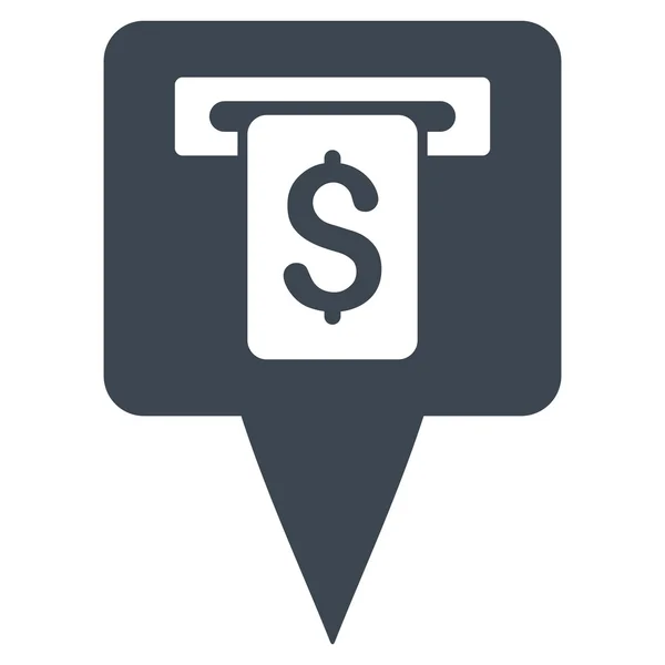 Карты банкоматов Указатель плоская икона глифа — стоковое фото
