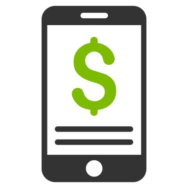 mobil bankacılık düz vektör simgesi