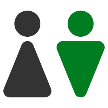 WC kişi düz vektör simgesi