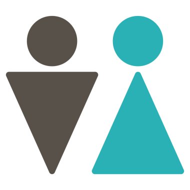 WC kişi düz vektör simgesi