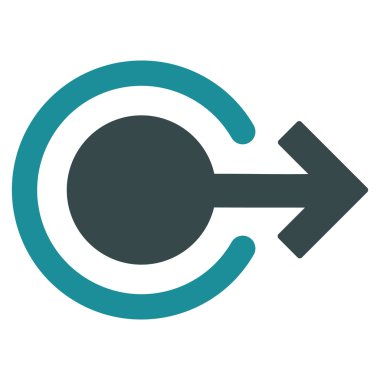 Oturum kapatma düz vektör simgesi