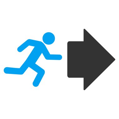 Çıkış yönünde düz vektör simgesi