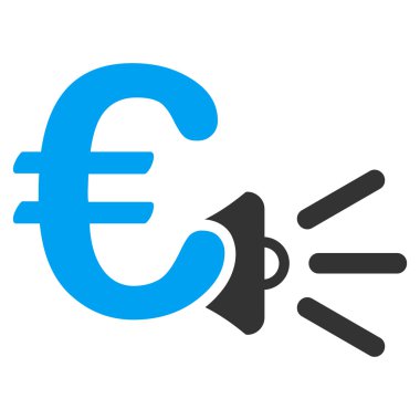 Euro Reklamlar Megafon Düz Vektör Simgesi