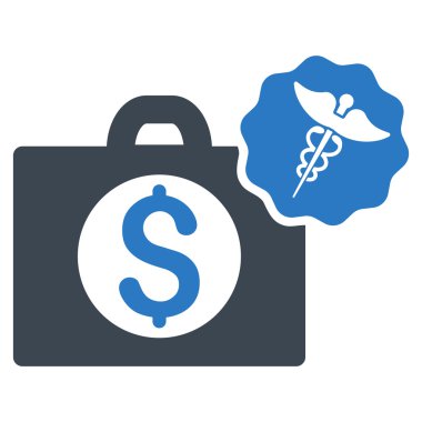 Tıbbi iş düz vektör simgesi