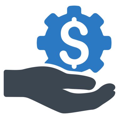 Mühendislik hizmet düz vektör simgesi